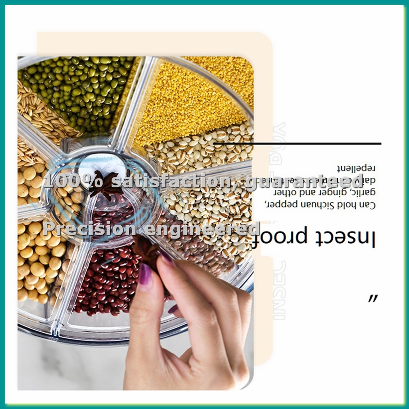 Food Storage Containers - حاوية تخزين الحبوب بـ 6 أقسام