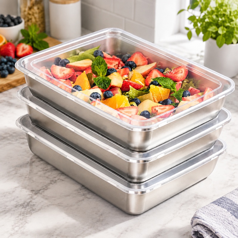 Food Storage Meals - عبوة ثلاثية من حاويات الطعام المصنوعة