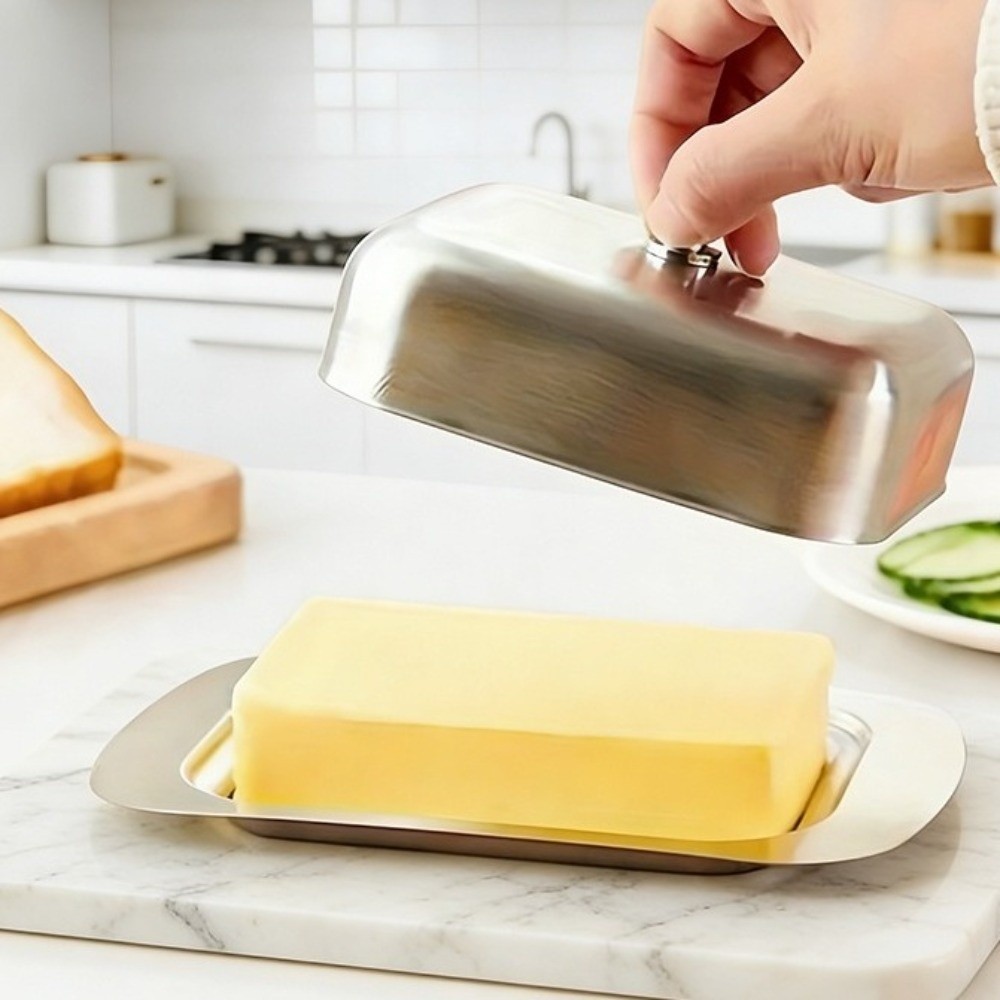 طبق زبدة من الفولاذ المقاوم لل - مراجعة Food Storage Oven Safe وسعره