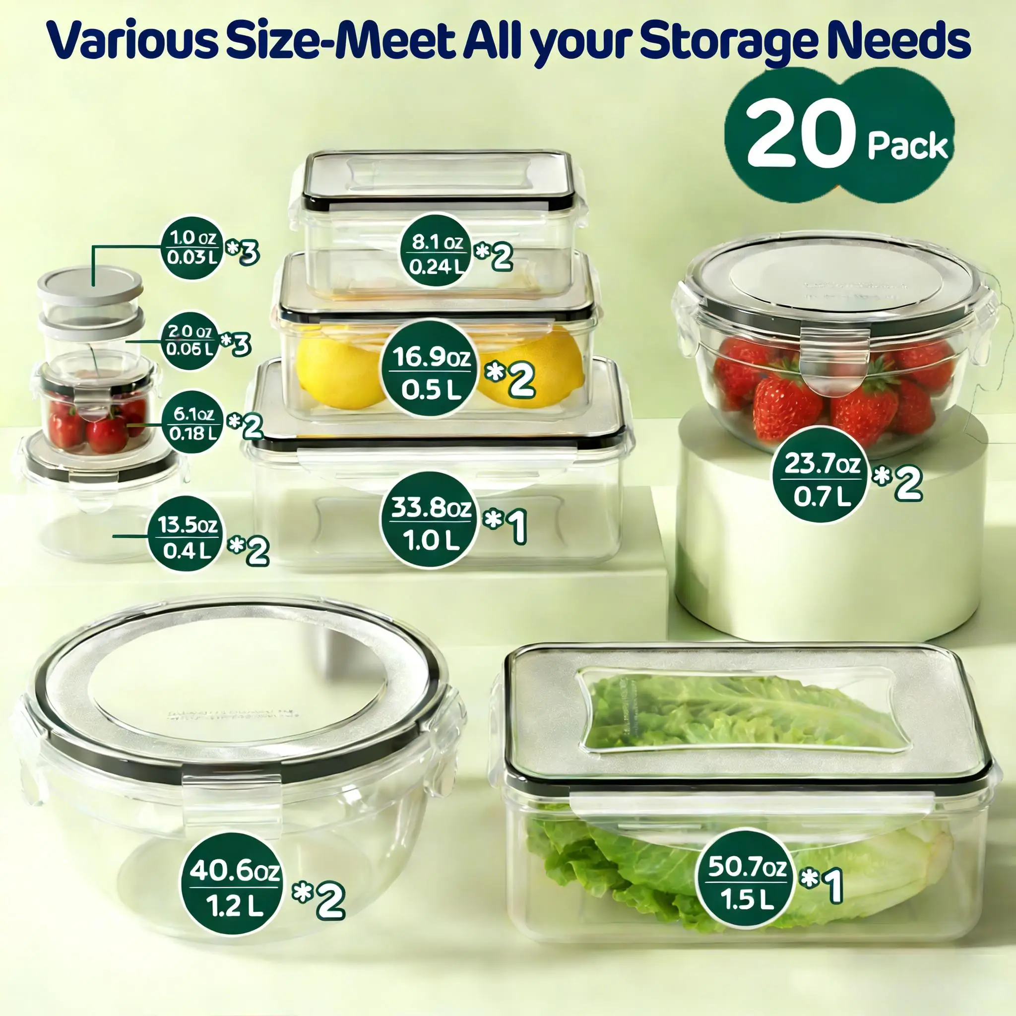 مجموعة حاويات تخزين طعام كبيرة - مراجعة Food Storage Meals وسعره