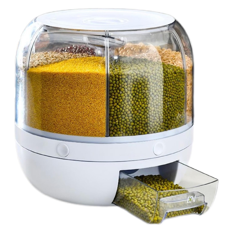 حاوية تخزين الحبوب بـ 6 أقسام  - مراجعة Food Storage Containers وسعره