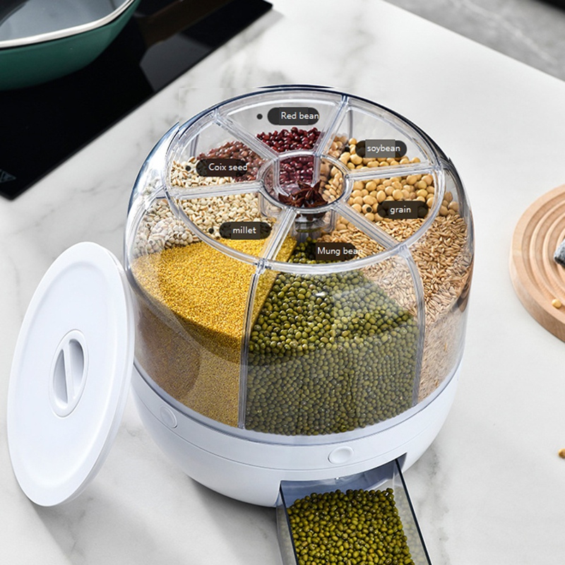 حاوية تخزين الحبوب بـ 6 أقسام  - مراجعة Food Storage Containers وسعره