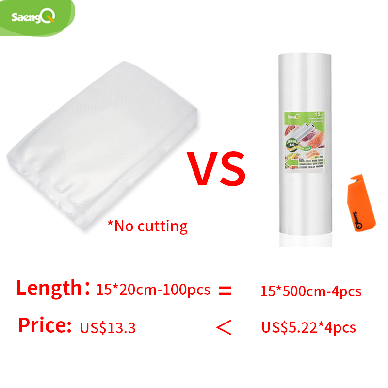 SaengQ أكياس المطبخ فراغ للأغذ - مراجعة Food Storage Bag وسعره