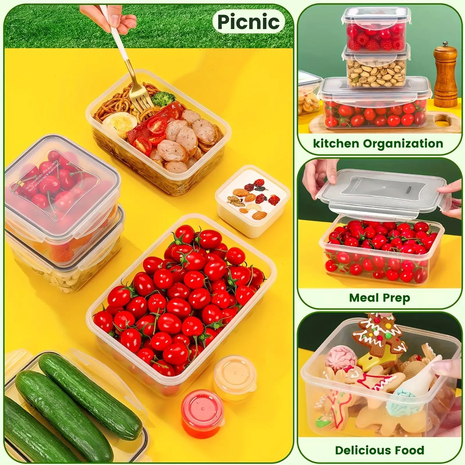 مجموعة من 12 قطعة من علب تخزين - مراجعة Food Storage Oven Safe وسعره