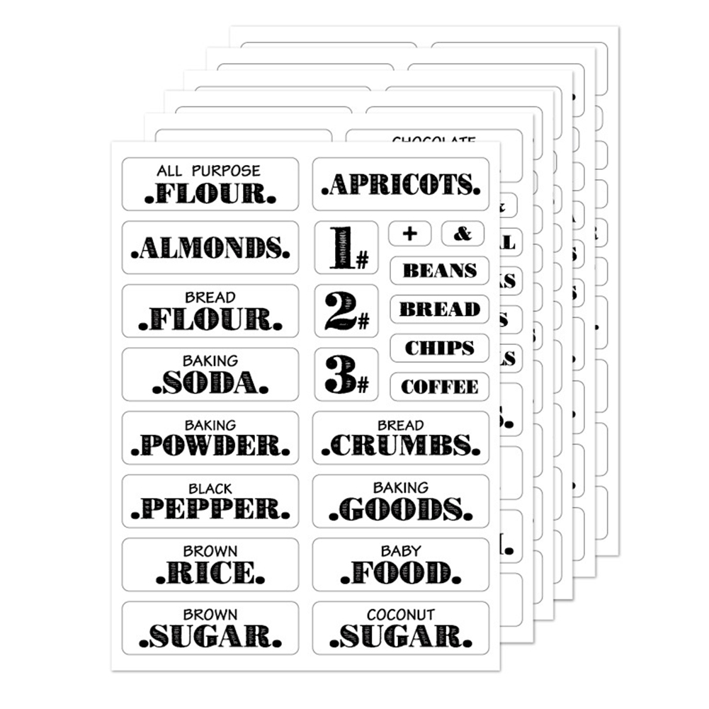 132 قطعة ملصقات المطبخ الغذاء  - مراجعة Food Storage Labels وسعره